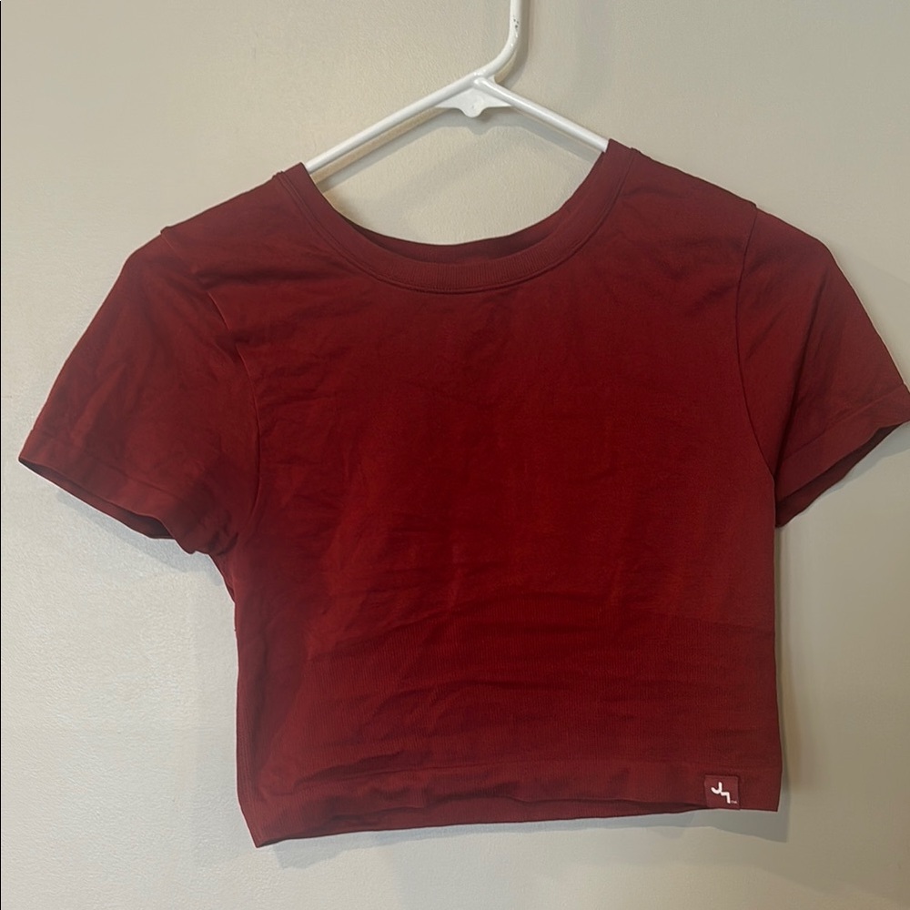 Maroon Workout Crop Top